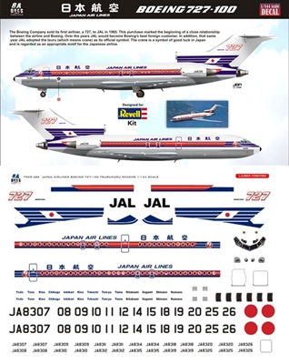 1:144 Japan Airlines Boeing 727-100 (Tsurumaru delivery cs)