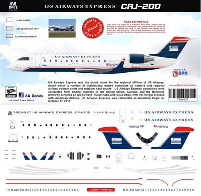 1:144 US Airways Express Canadair CRJ200