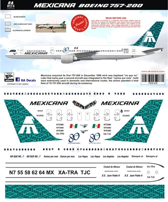1:144 Mexicana Boeing 757-200