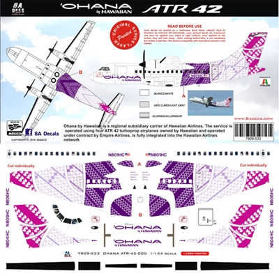 1:144 Ohana by Hawaiian ATR42