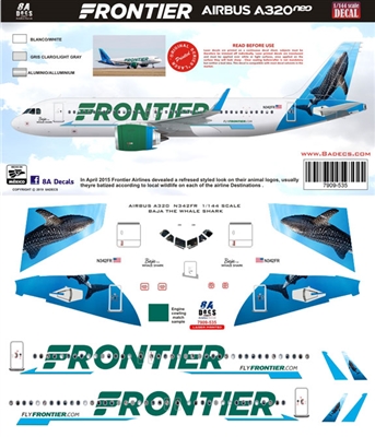 1:144 Frontier Airlines A.320NEO "Baja"