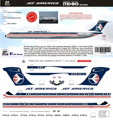 1:144 Jet America Airlines McDD MD80