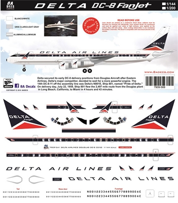 1:144 Delta Airlines Douglas DC-8-50