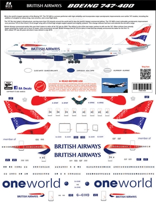 1:144 British Airways Boeing 747-400