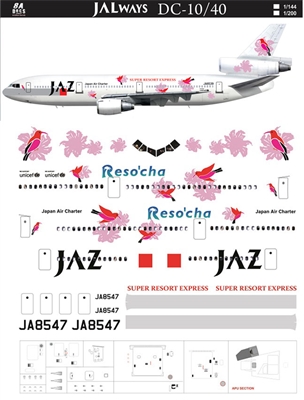 1:144 JAZ Japan Air Charter 'Reso'cha' McDD DC-10-40