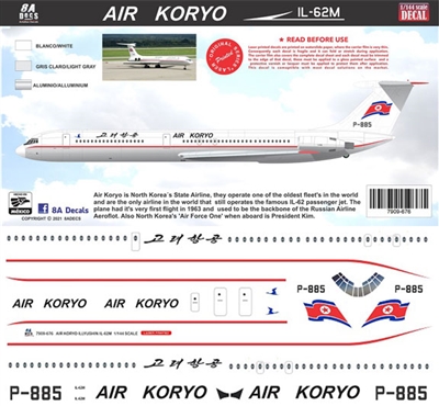 1:144 Air Koryo Ilyushin IL.62M