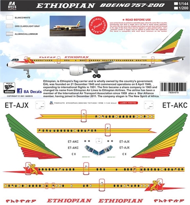 1:144 Ethiopian Airlines Boeing 757-200