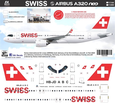 1:144 Swiss Airlines Airbus A.320NEO