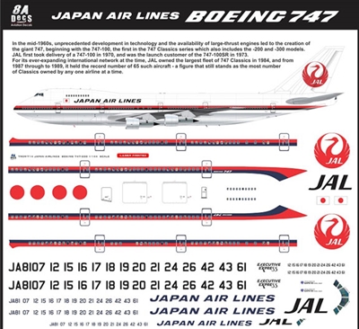 1:144 Japan Airlines Boeing 747-100 / -200B / -300