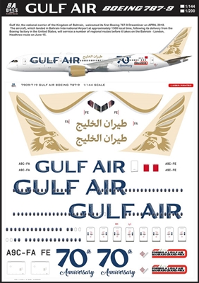 1:144 Gulf Air Boeing 787-9