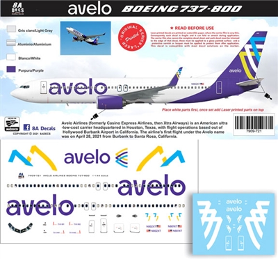 1:144 Avelo Airlines Boeing 737-800