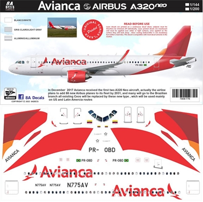 1:144 Avianca Airbus A.320NEO