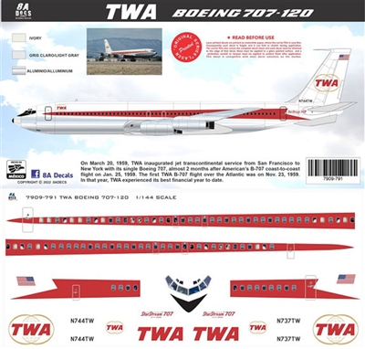 1:144 Trans World Airlines Boeing 707-131 (XScale)