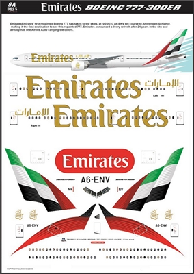 1:144 Emirates Airlines (2023 cs) Boeing 777-300ER