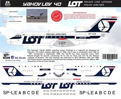 1:144 LOT Polish Yak 40