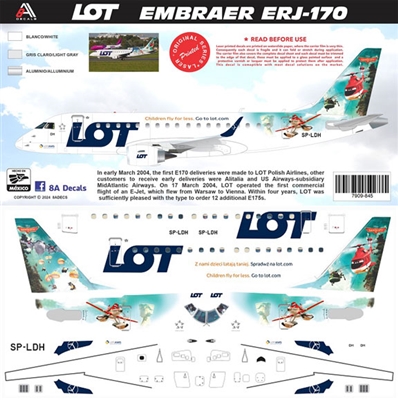 1:144 LOT Polish 'Planes 2' Embraer 170