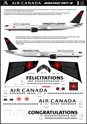 1:144 Air Canada 'Congratulations 2024' Boeing 787-9