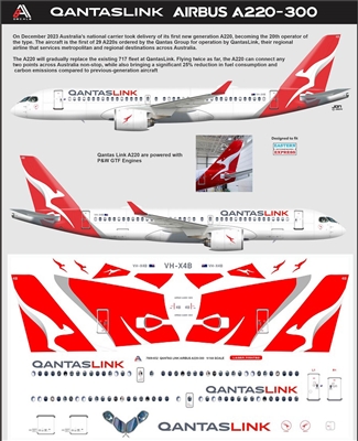 1:144 QANTASLink Airbus A.220-300