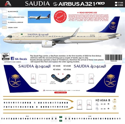 1:144 Saudia (2012 cs) Airbus A.321NEO