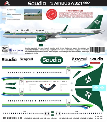 1:144 Saudia (2023 cs) Airbus A.321NEO