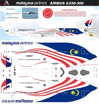 1:144 Malaysian Airlines ('Negaraku' cs) Airbus A.330-300 (Revell kit)