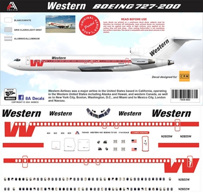 1:144 Western Airlines Boeing 727-200