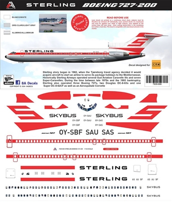 1:144 Sterling Airways Boeing 727-200