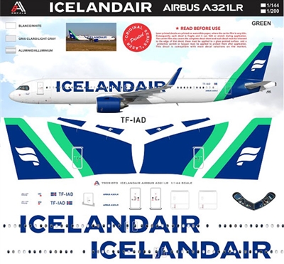 1:144 Icelandair (2022 cs) 'Green' Airbus A.321LR