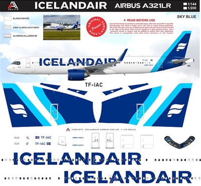 1:144 Icelandair (2022 cs) 'Sky Blue' Airbus A.321LR