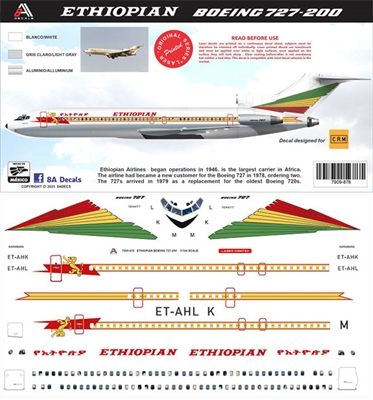 1:144 Ethiopian Airlines Boeing 727-200
