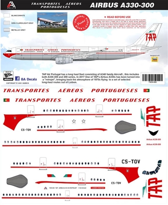 1:144 TAP Air Portugal 'retro cs' Airbus A.330-300