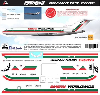 1:144 Emery Worldwide Boeing 727-200F