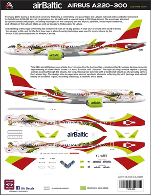 1:144 Air Baltic 'Lady in the Clouds' Airbus A.220-300