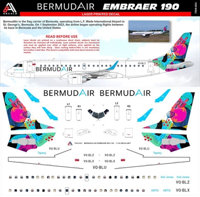 1:144 BermudAir Embraer 190
