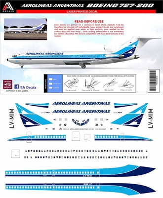 1:144 Aerolineas Argentinas Boeing 727-200