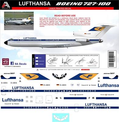 1:144 Lufthansa Boeing 727-30