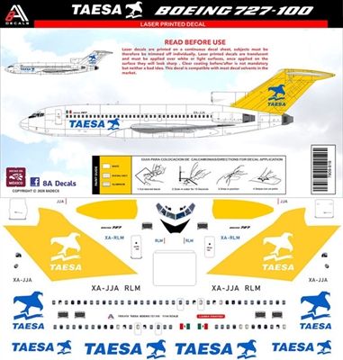 1:144 Taesa Boeing 727-100