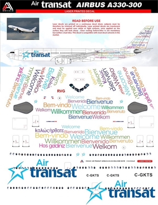 1:144 Air Transat 'Welcome' Airbus A.330-200 (Zvezda kit)