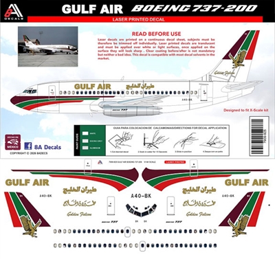 1:144 Gulf Air Boeing 737-200