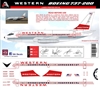 1:144 Western Airlines Boeing 737-200
