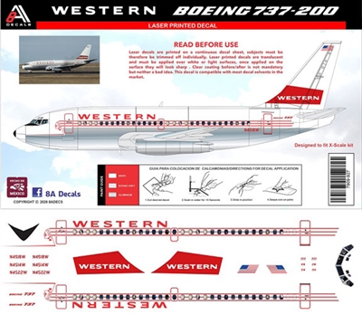 1:144 Western Airlines Boeing 737-200