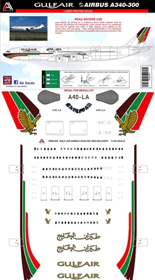 1:144 Gulf Air Airbus A.340-300