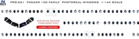 1:144 Fokker 100 family Photoreal Windows