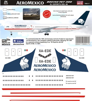1:200 AeroMexico Boeing 767-300 'El Espiritu del 88'