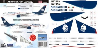 1:200 AeroMexico CDMX Boeing 777-200ER