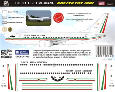 1:200 Fuerza Aerea Mexicana Boeing 737-300