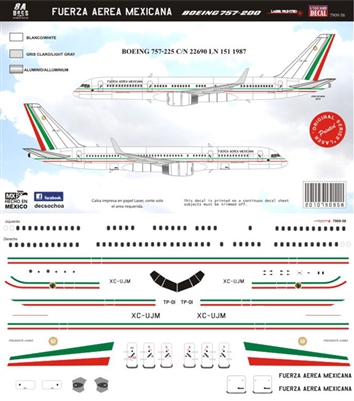 1:200 Fuerza Aerea Mexicana Boeing 757-200