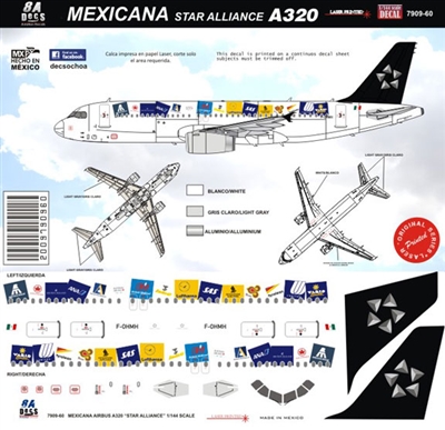1:200 Mexicana 'Star Alliance' Airbus A.320