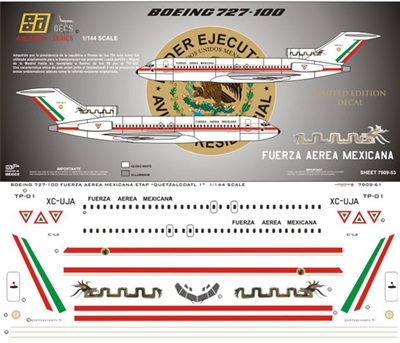 1:200 Fuerza Aerea Mexicana Boeing 727-100