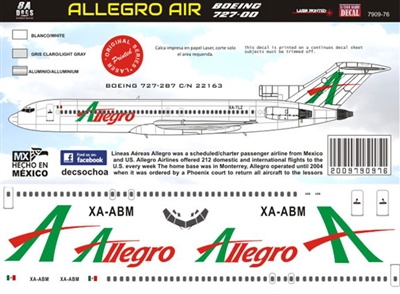 1:200 Allegro Boeing 727-200